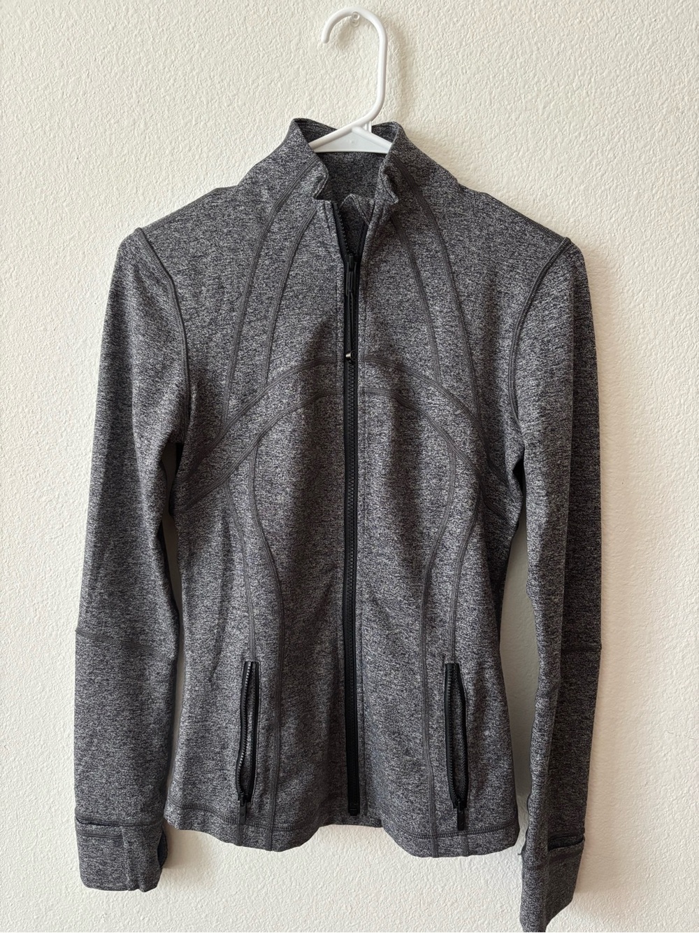 lululemon athletica Charcoal Gray Zip-Front Bomber Jacket